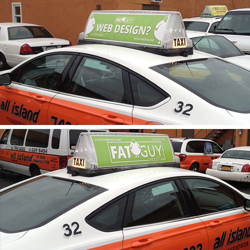 taxi top advertising