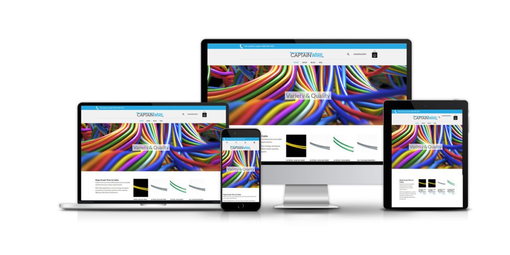Captain Wire web mockups