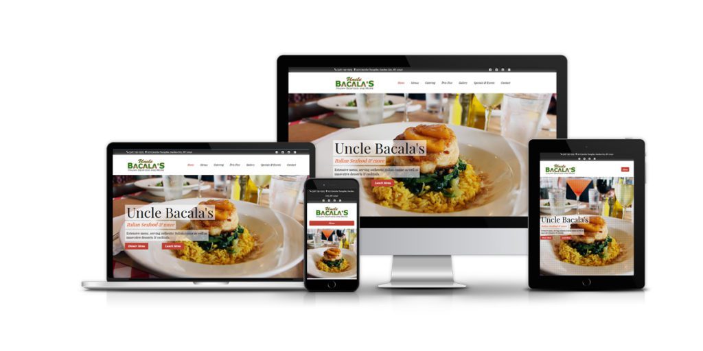 Uncle Bacala's web mockups