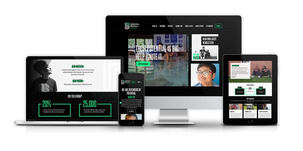 BBBSLI website mockup