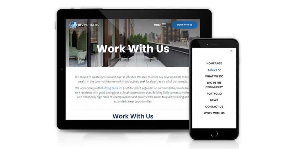 BFC Partners responsive mockup