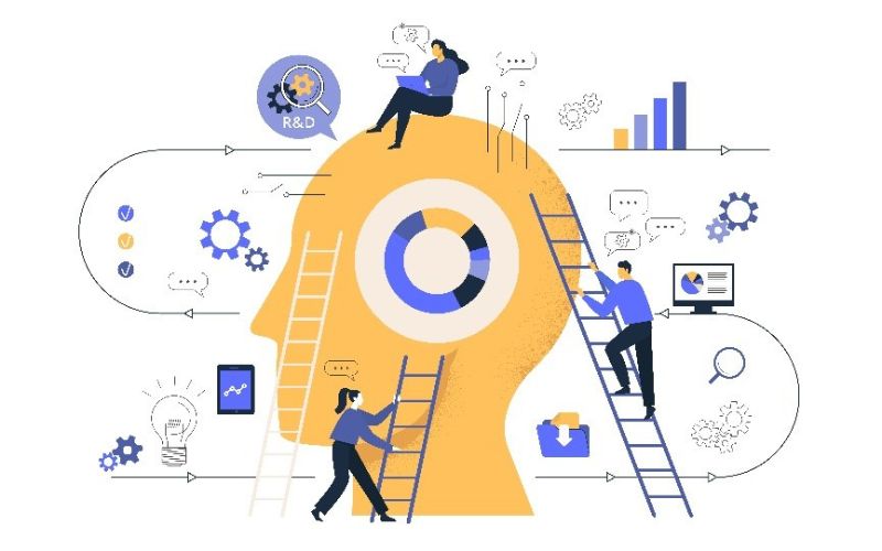 vector image of people thinking