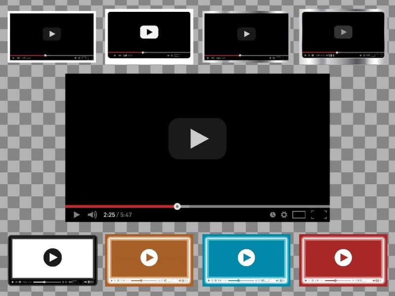 vector image of blank video thumbnails
