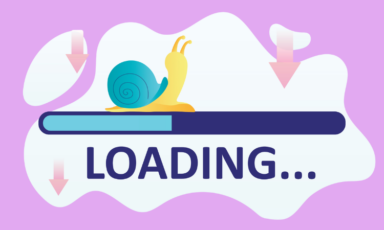 snails on a screen that has a loading bar half complete
